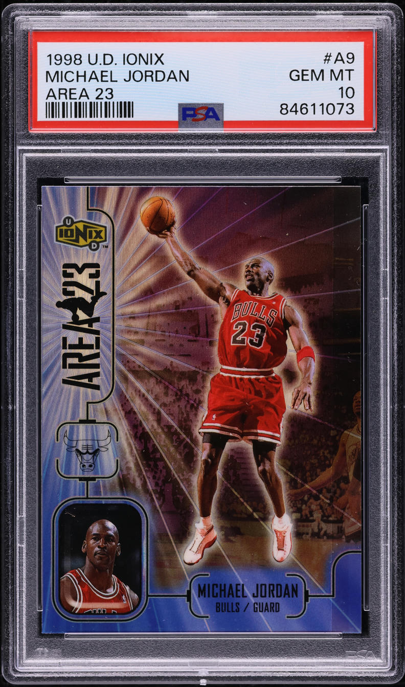 1998 Upper Deck Ionix Area 23 Michael Jordan #A9 PSA 10 GEM MINT