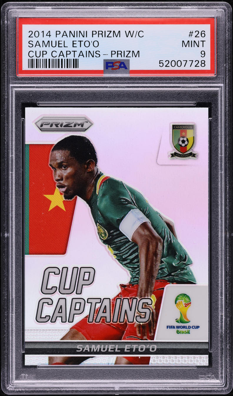 2014 Panini Prizm World Cup Captains Silver Samuel Eto'o #26 PSA 9 MINT