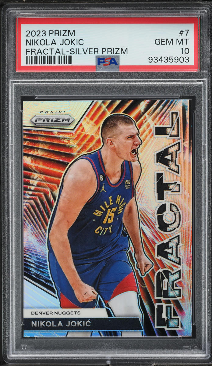 2023 Panini Prizm Fractal Silver Nikola Jokic #7 PSA 10 GEM MINT
