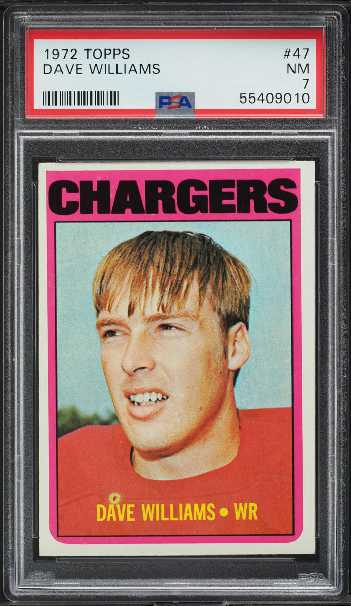 1972 Topps Football Dave Williams #47 PSA 7 NRMT