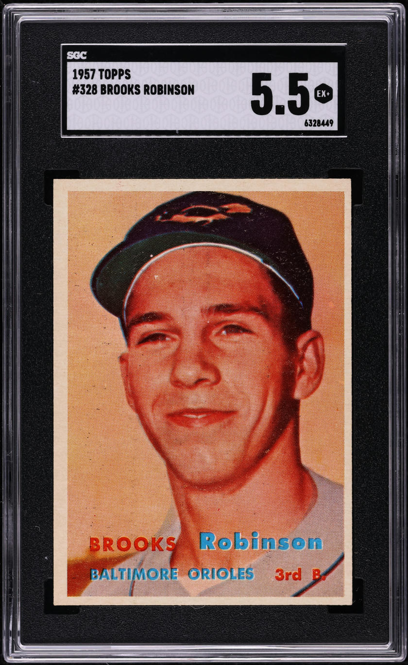 1957 Topps Brooks Robinson ROOKIE #328 SGC 5.5 EX+