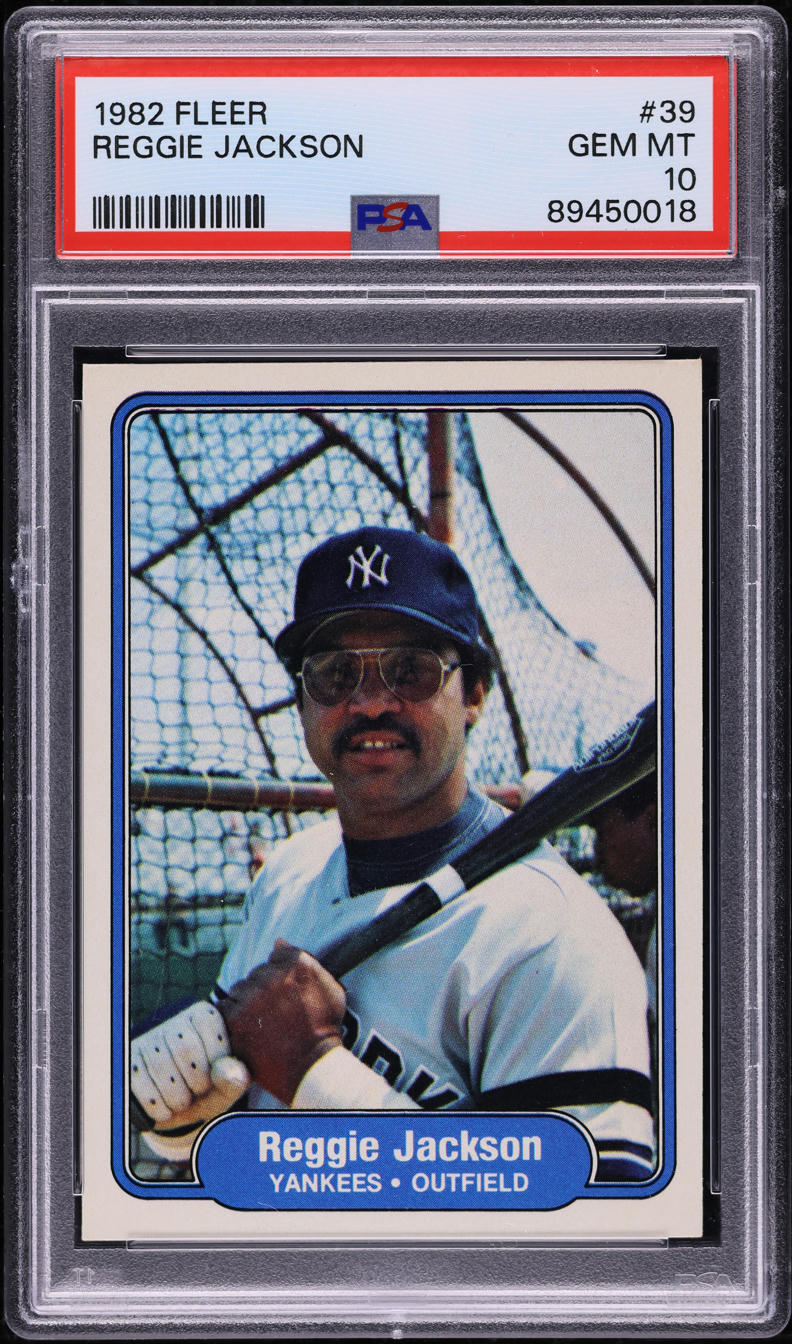 1982 Fleer Reggie Jackson #39 PSA 10 GEM MINT on Fanatics Collect