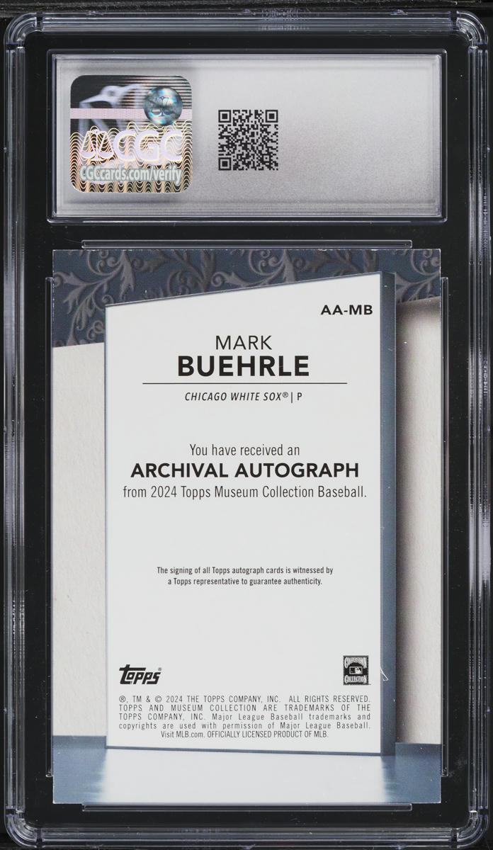 2024 Topps Museum Collection Archival Emerald Mark Buehrle AUTO 1/1 CGC AUTH