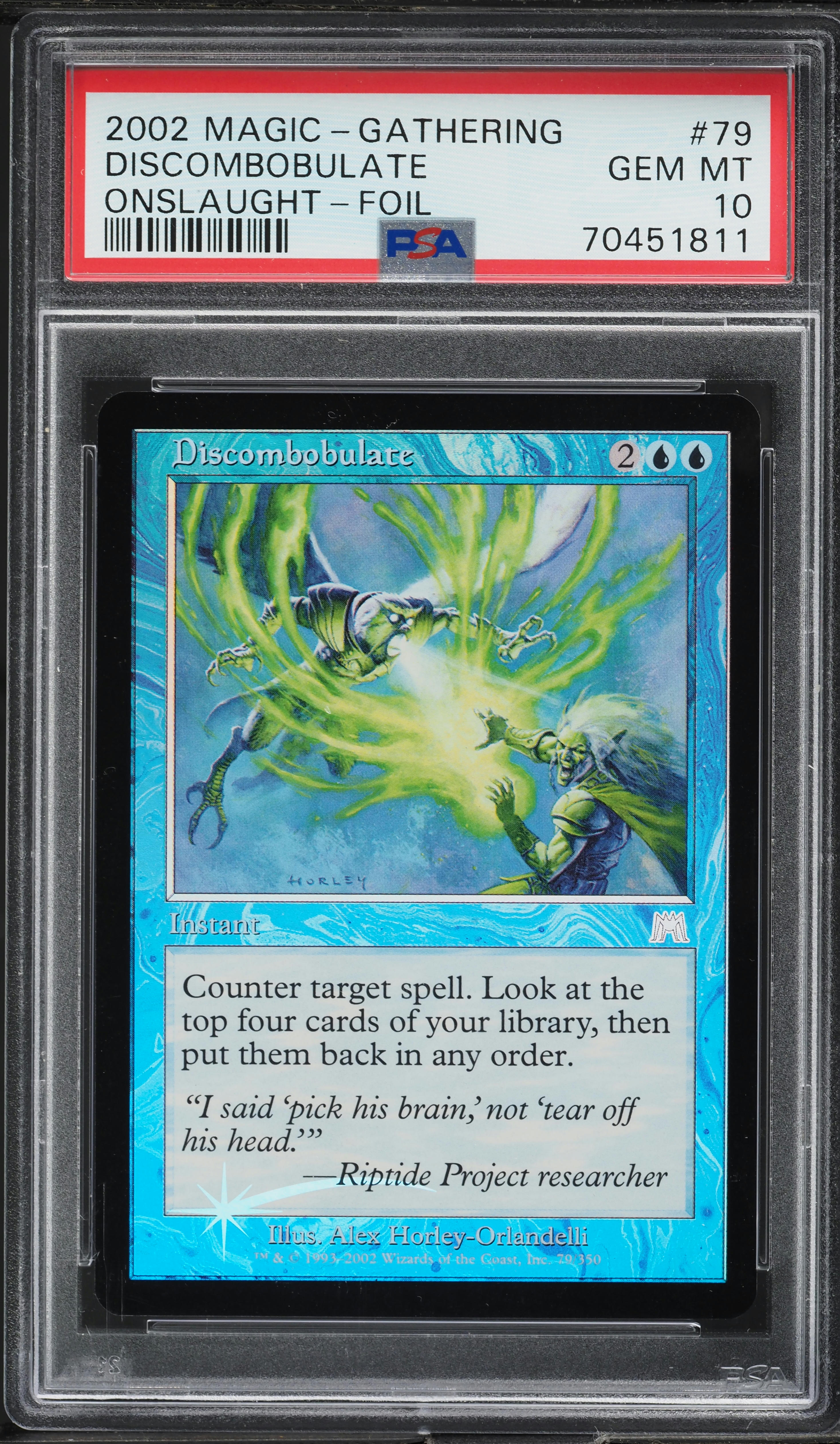 2002 Magic The Gathering MTG Onslaught Foil Discombobulate #79 PSA