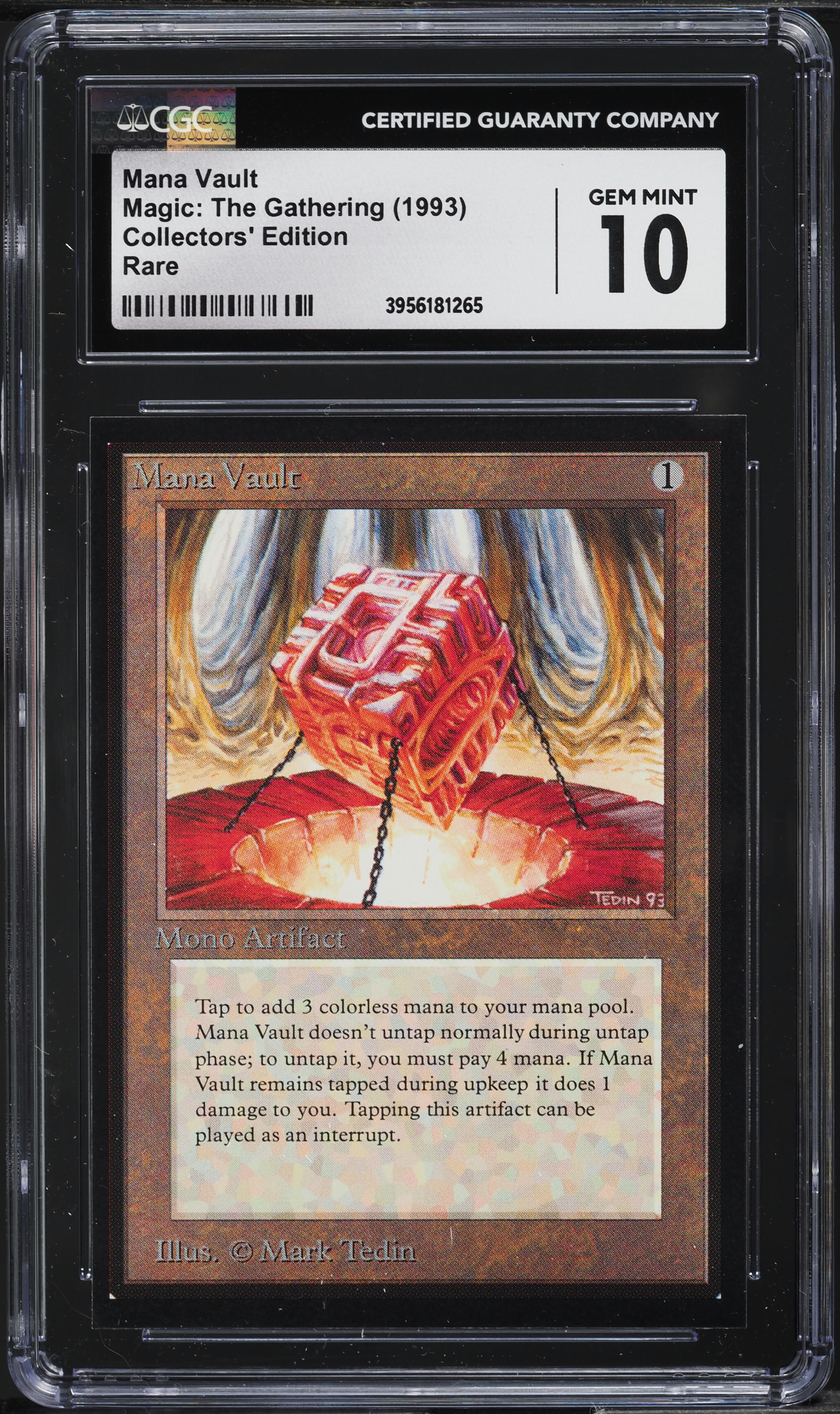 1993 Magic The Gathering MTG Collectors' Edition Mana Vault CGC 10