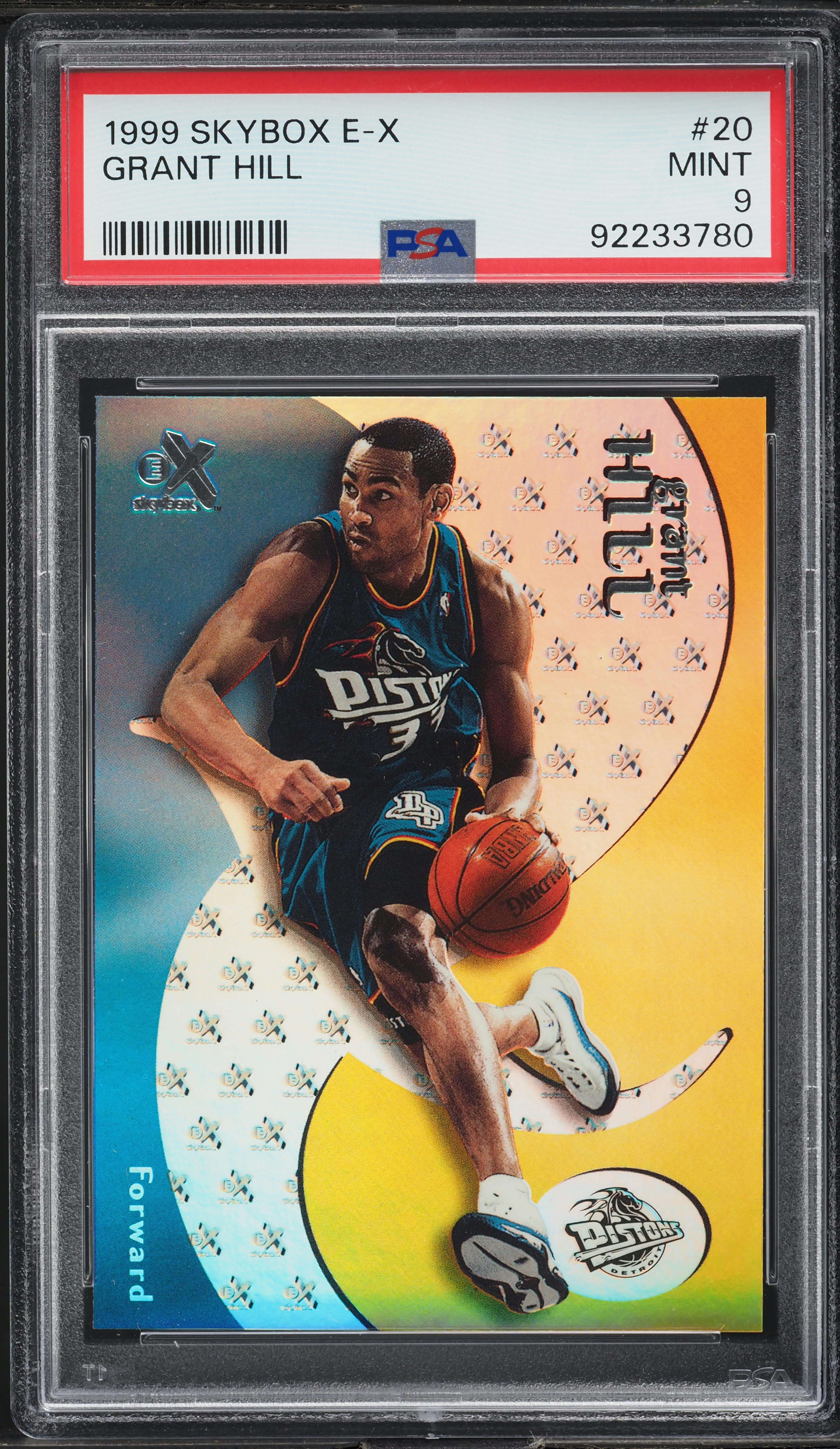 1999 Skybox E-X Grant Hill #20 PSA 9 MINT on Fanatics Collect