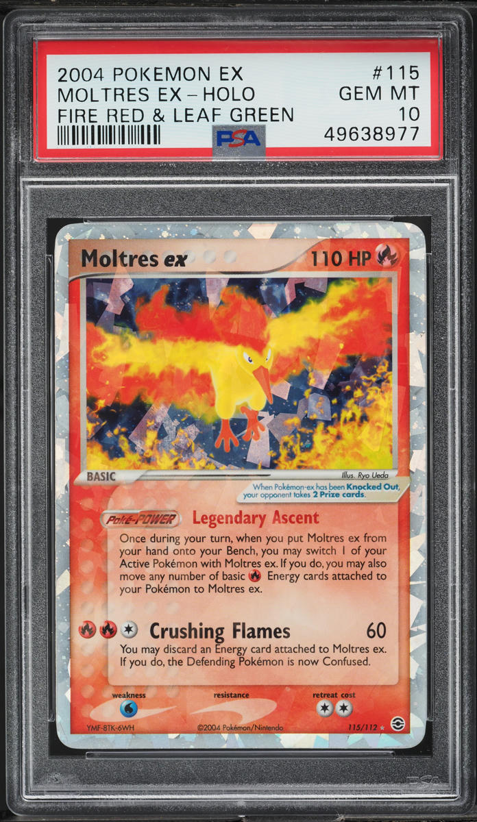 2004 Pokemon EX Fire Red & Leaf Green Holo Moltres ex #115 PSA 10 GEM MINT