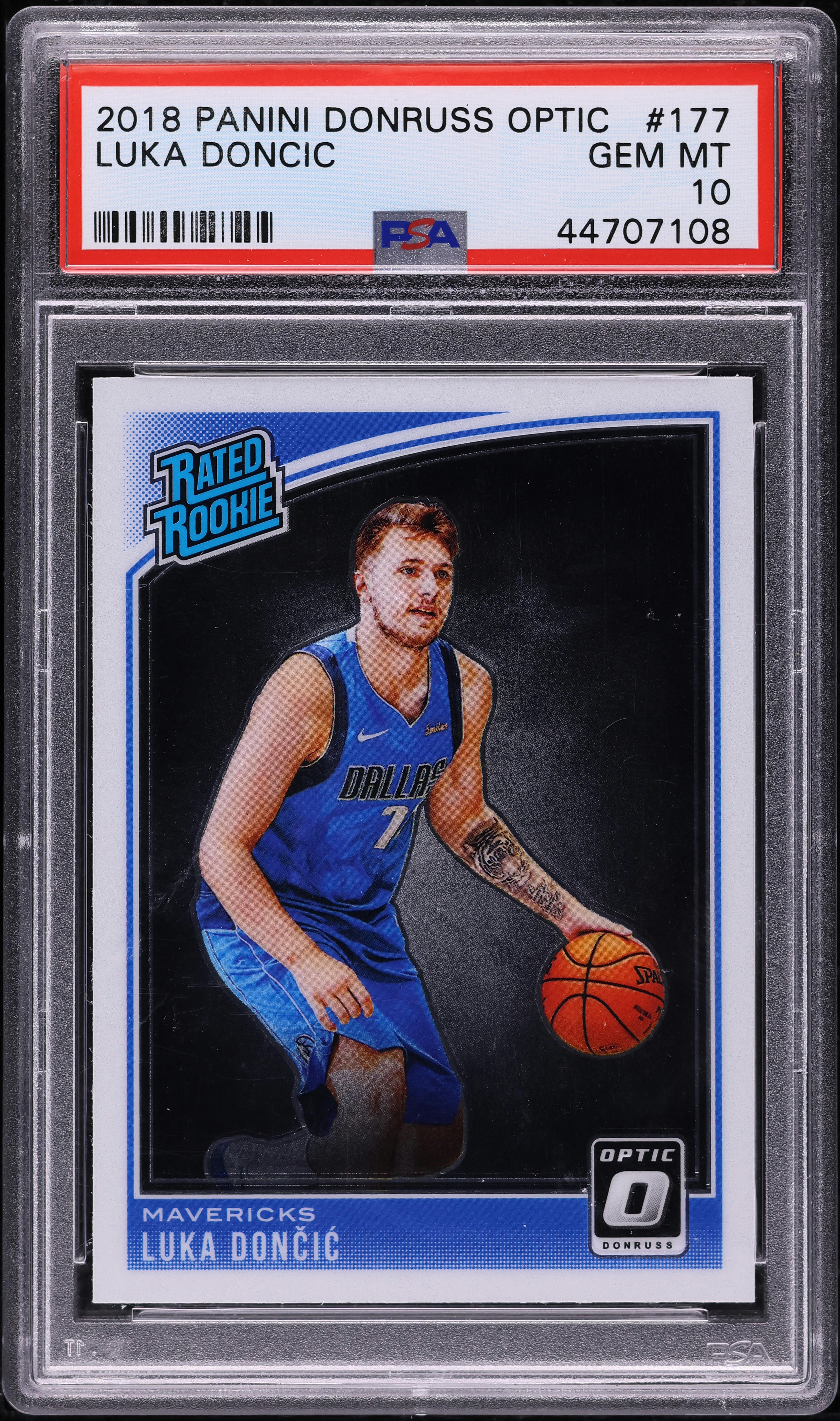 2018 Donruss Optic Luka Doncic ROOKIE #177 PSA 10 GEM MINT on