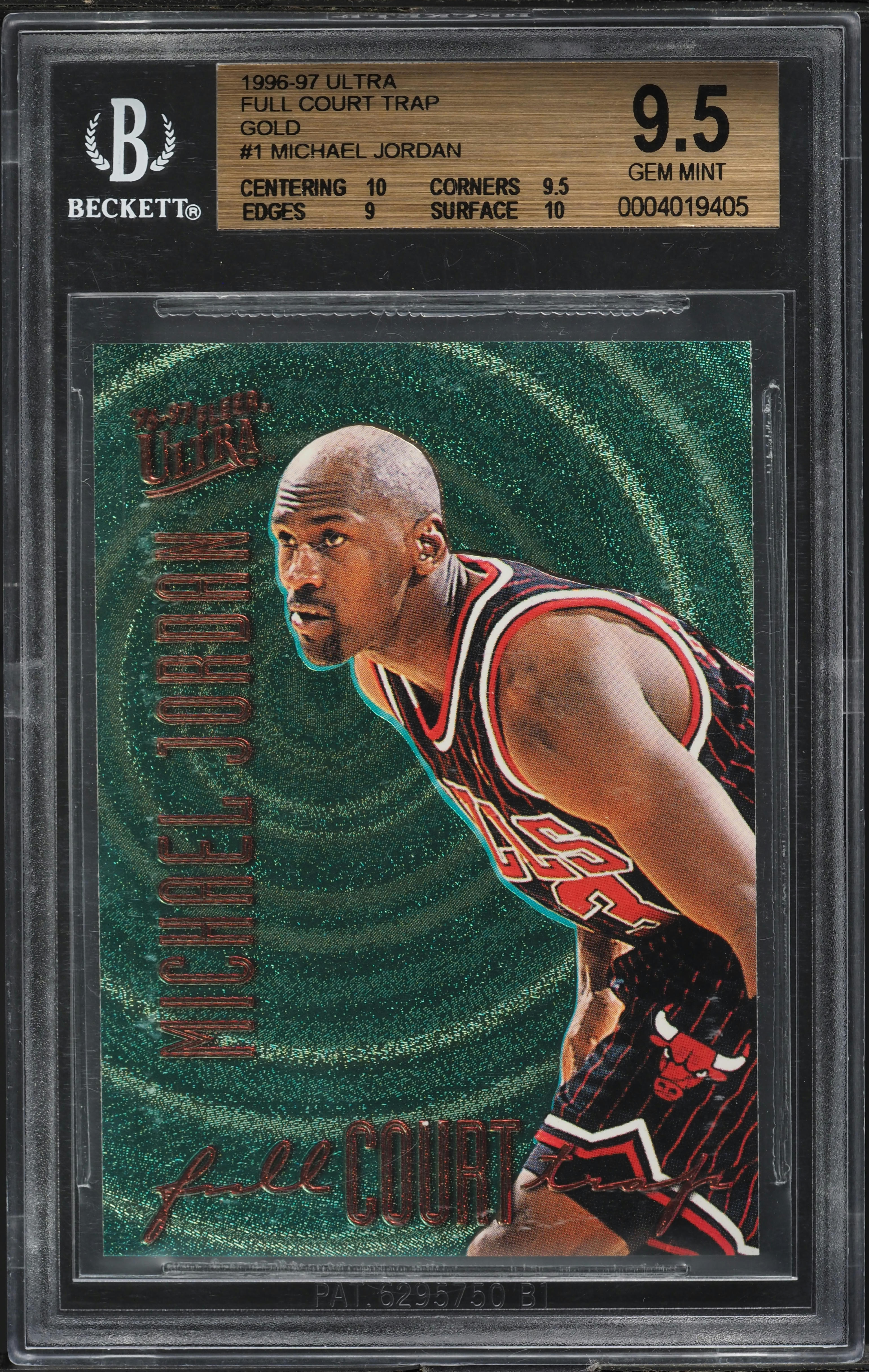 1996 Ultra Full Court Trap Gold Michael Jordan #1 BGS 9.5 GEM MINT