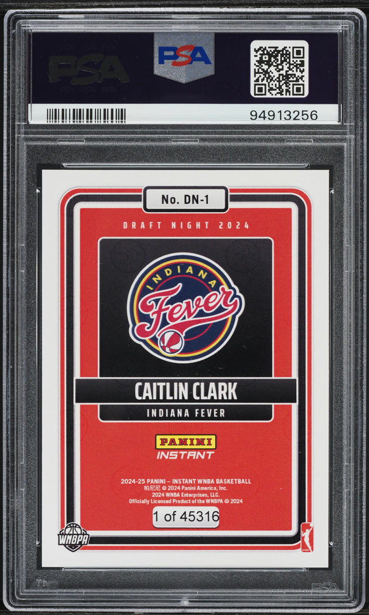 2024 Panini Instant WNBA Draft Night Caitlin Clark ROOKIE #DN-1 PSA 10 GEM MINT