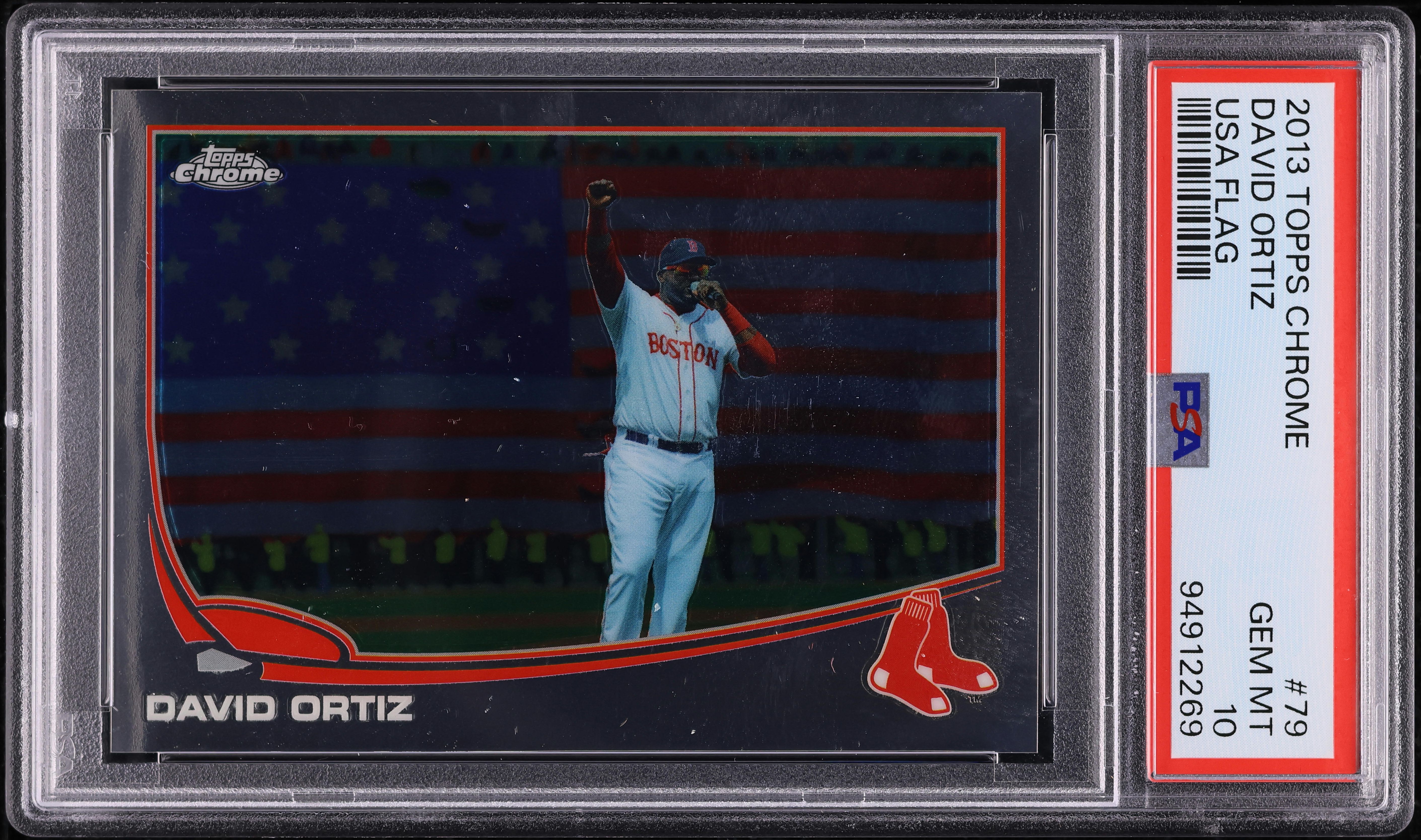 2013 Topps Chrome USA Flag David Ortiz #79 PSA 10 GEM MINT on