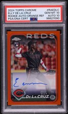2024 Topps Chrome Orange Refractor Elly De La Cruz PROSPECT AUTO