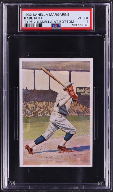 1932 Sanella Margarine Babe Ruth TYPE 2 PSA 4 VGEX