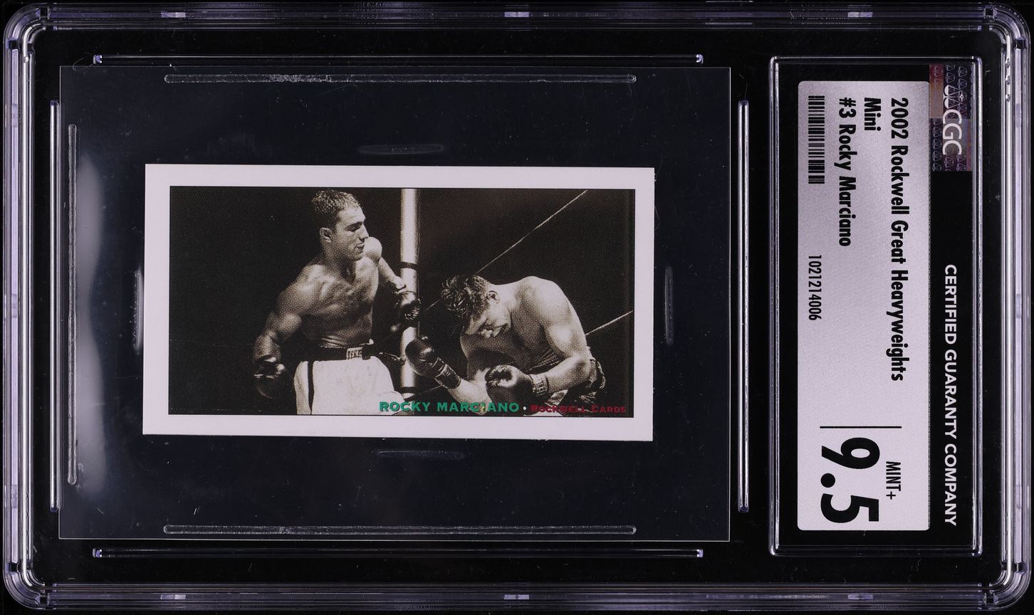 2002 Rockwell Great Heavyweights Mini Rocky Marciano #3 CGC 9.5 MINT+