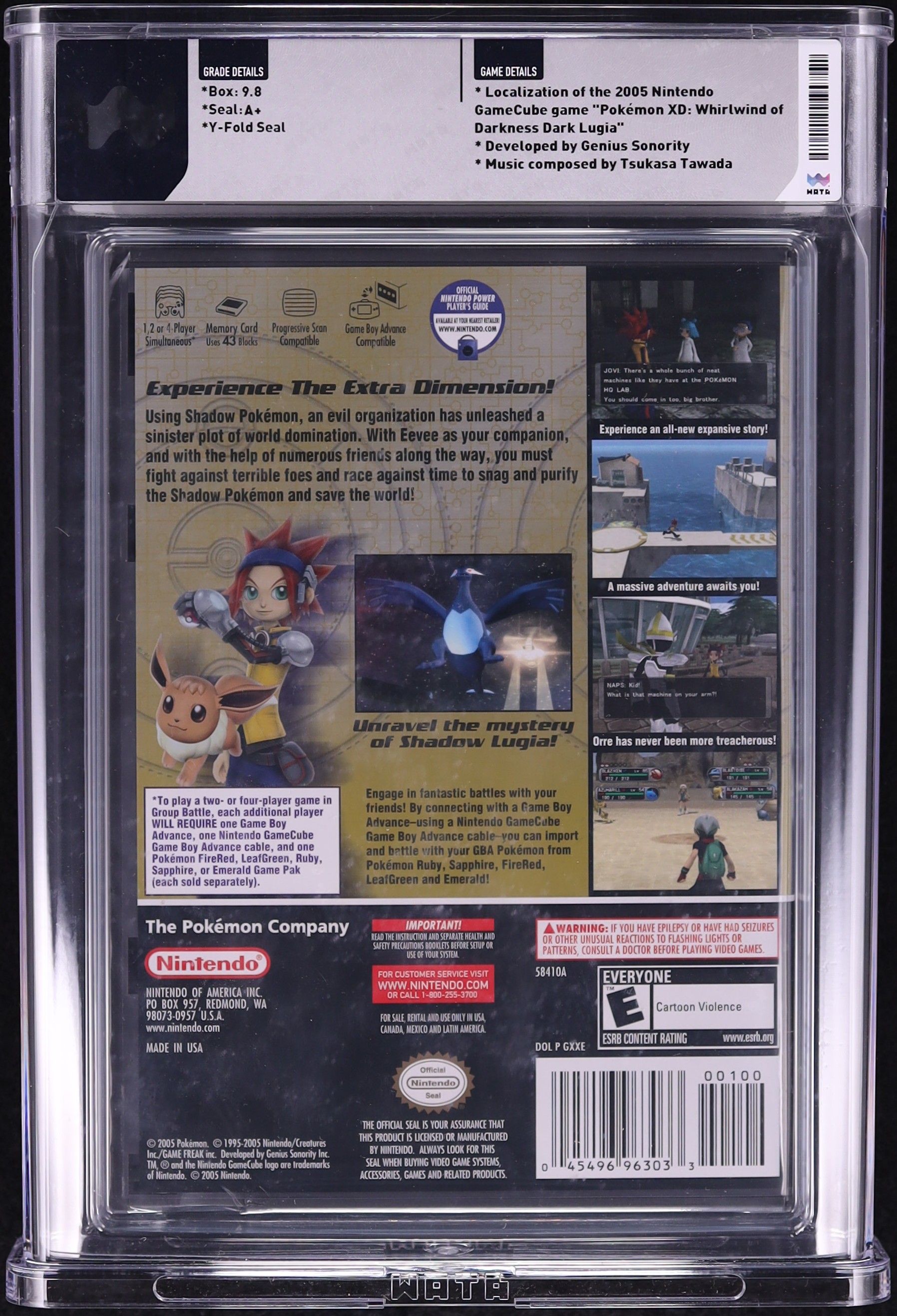 Pokemon XD: Gale Of Darkness (Nintendo Game Cube) WATA 9.8 A+