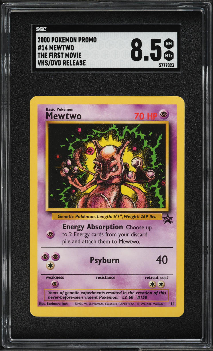 2000 Pokemon Promo The First Movie Vhs/Dvd Release Mewtwo #14 SGC 8.5  NM-MT+ on Fanatics Collect