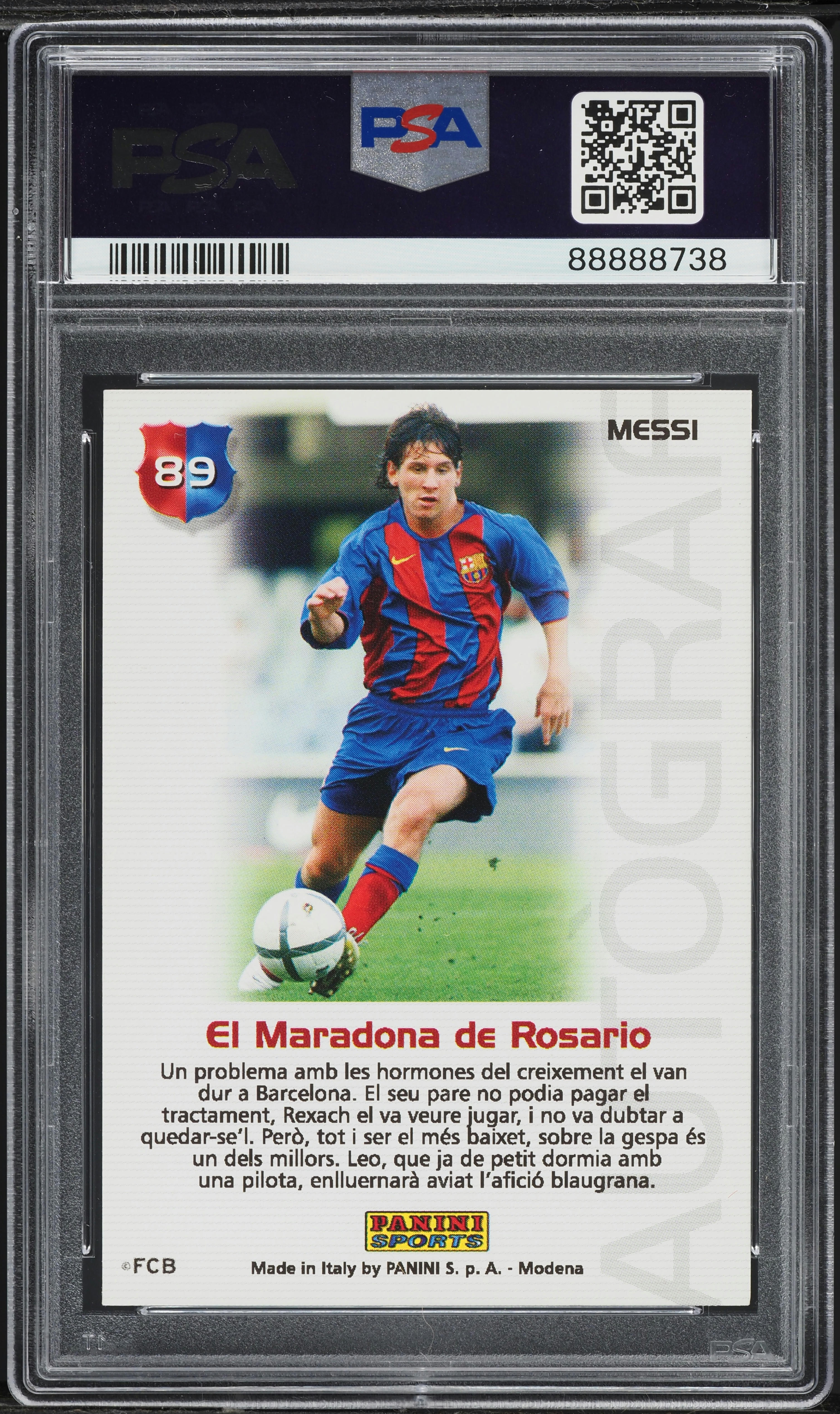 2004 Panini Sports Mega Cracks Barca Campio Lionel Messi ROOKIE