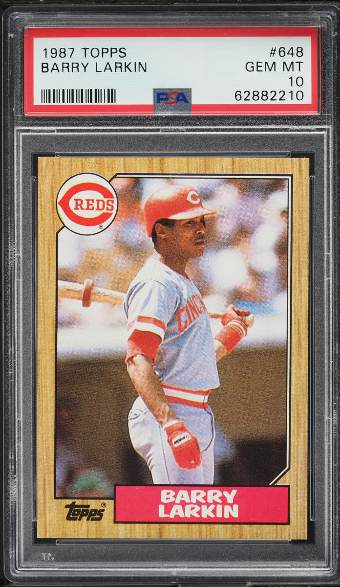 1987 Topps Barry Larkin ROOKIE #648 PSA 10 GEM MINT