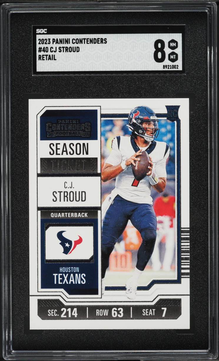 2023 Panini Contenders Retail C.J. Stroud ROOKIE #40 SGC 8 NM-MT
