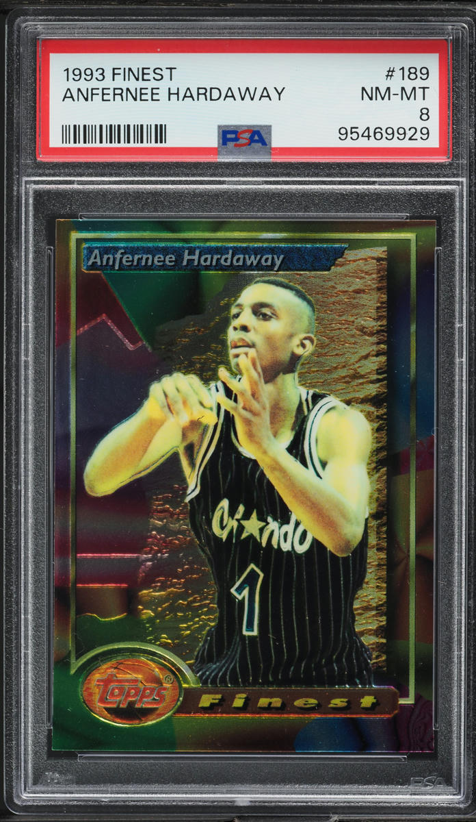 1993 Finest Basketball Anfernee Hardaway ROOKIE #189 PSA 8 NM-MT
