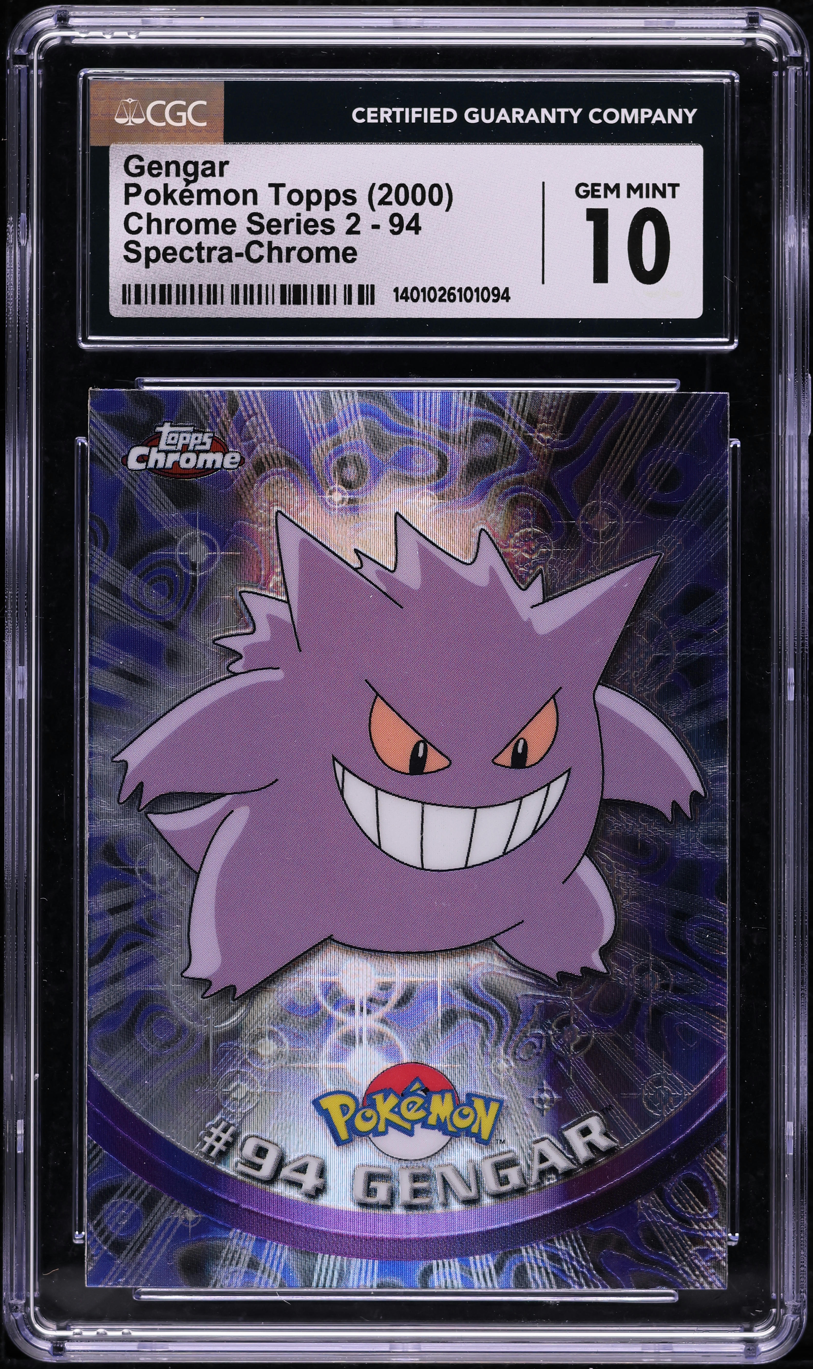 2000 Topps Chrome Pokemon Series 2 Spectra Gengar #94 CGC 10 GEM 
