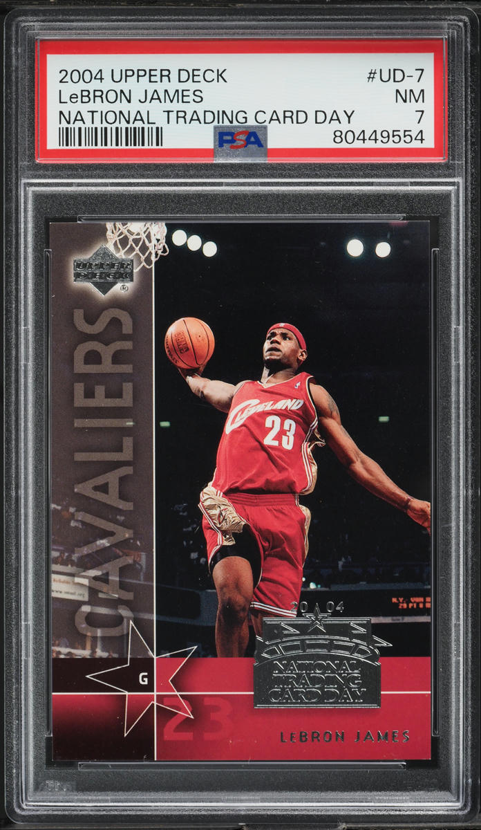 2004 Upper Deck National Trading Card Day LeBron James #UD-7 PSA 7 NRMT