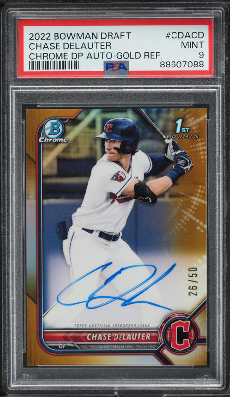 2024 Bowman Sterling Gold Refractor Chase DeLauter PROSPECT /50 