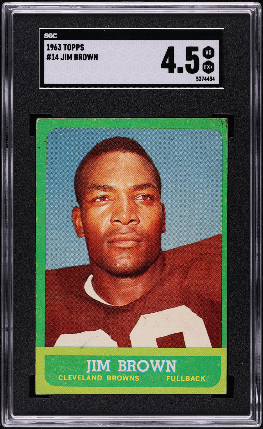 1963 Topps Football Jim Brown #14 SGC 4.5 VGEX+