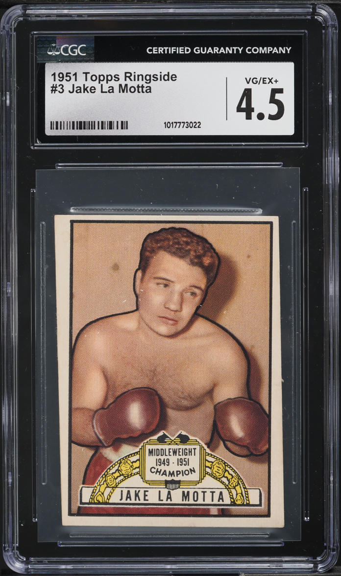 1951 Topps Ringside Jake La Motta #3 CGC 4.5 VGEX+ on Fanatics Collect