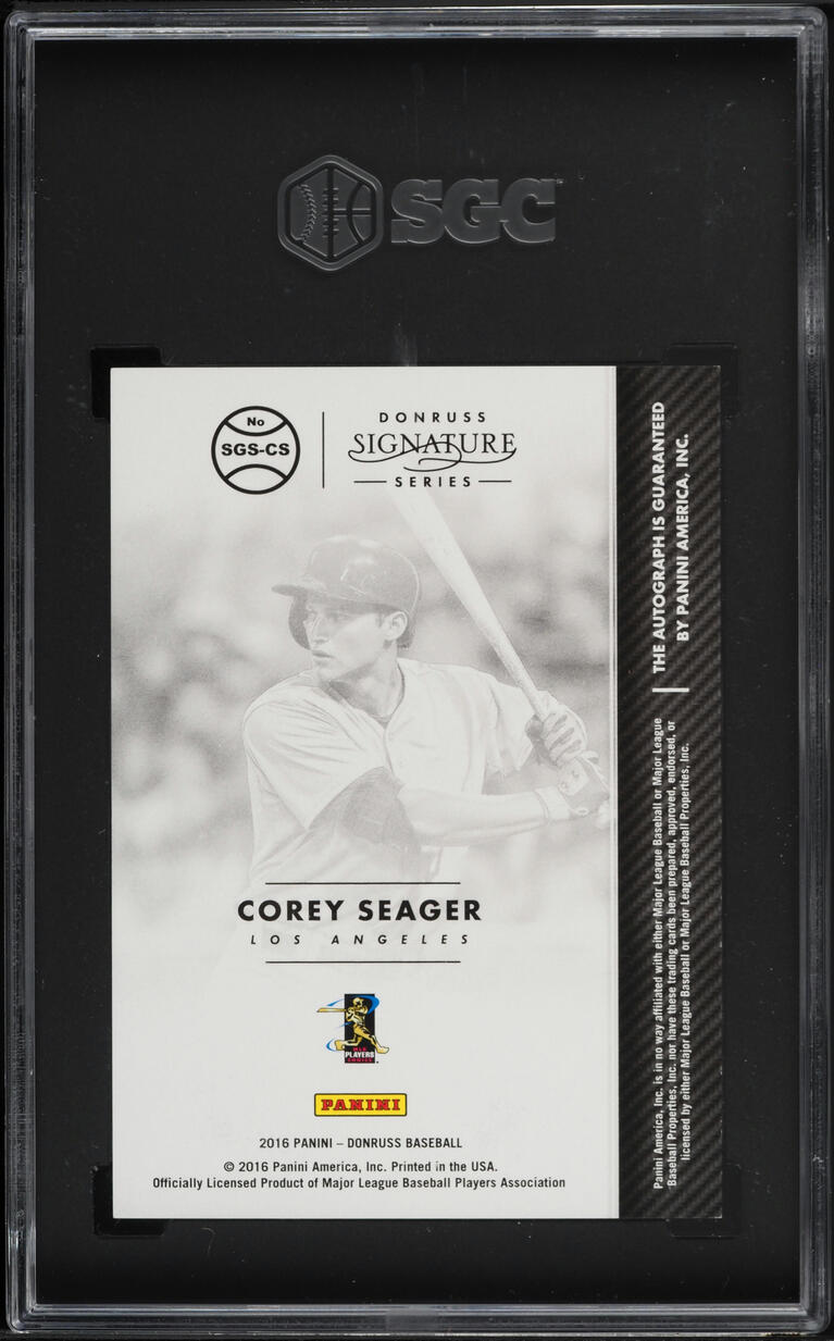 2016 Donruss Blue Corey Seager ROOKIE AUTO /199 #SGS-CS SGC 9 MINT