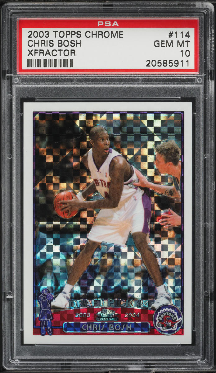 2003 Topps Chrome Xfractor Chris Bosh ROOKIE /220 #114 PSA 10 GEM MINT