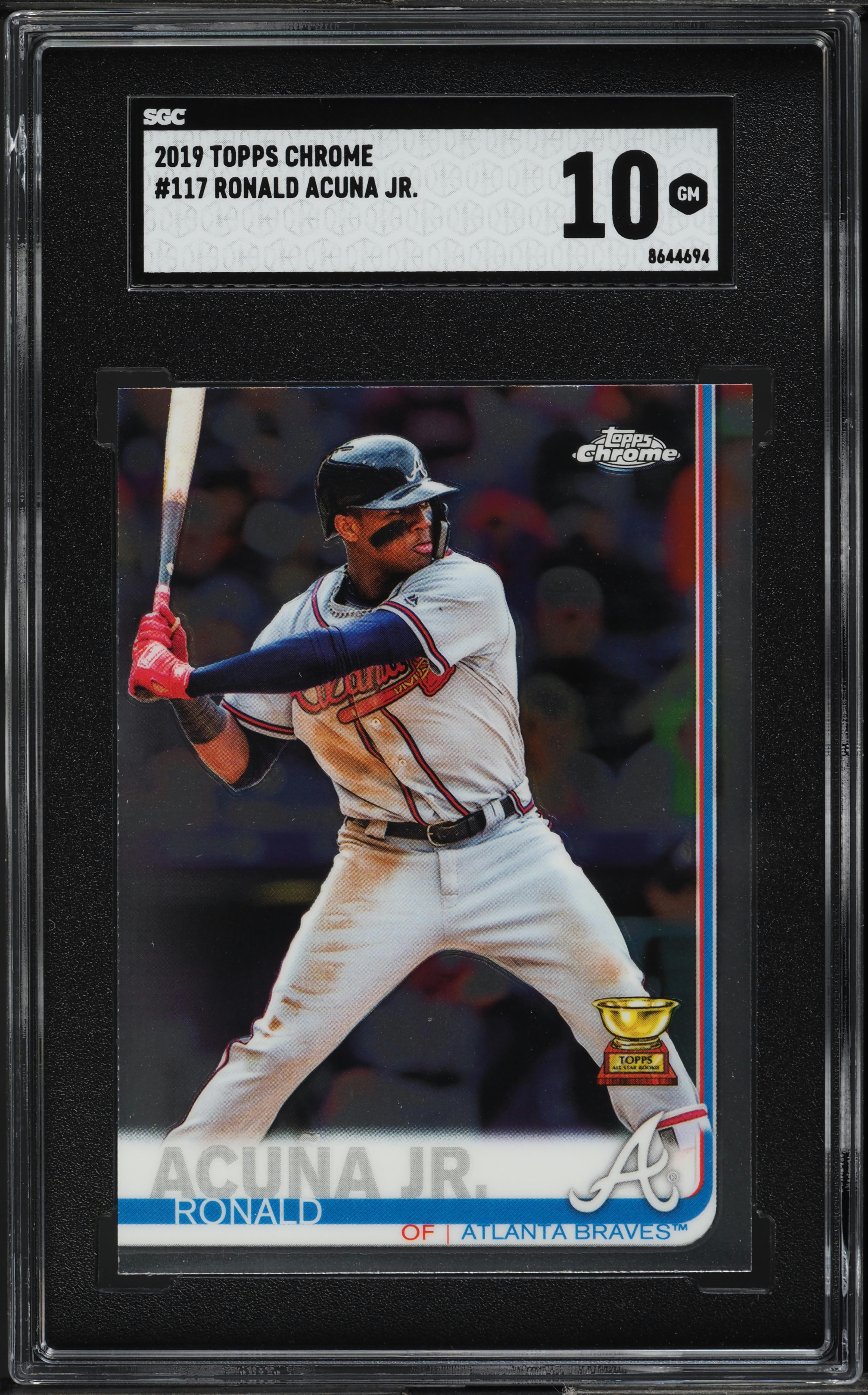 2019 Topps Chrome Ronald Acuna Jr. #117 SGC 10 GEM MINT on