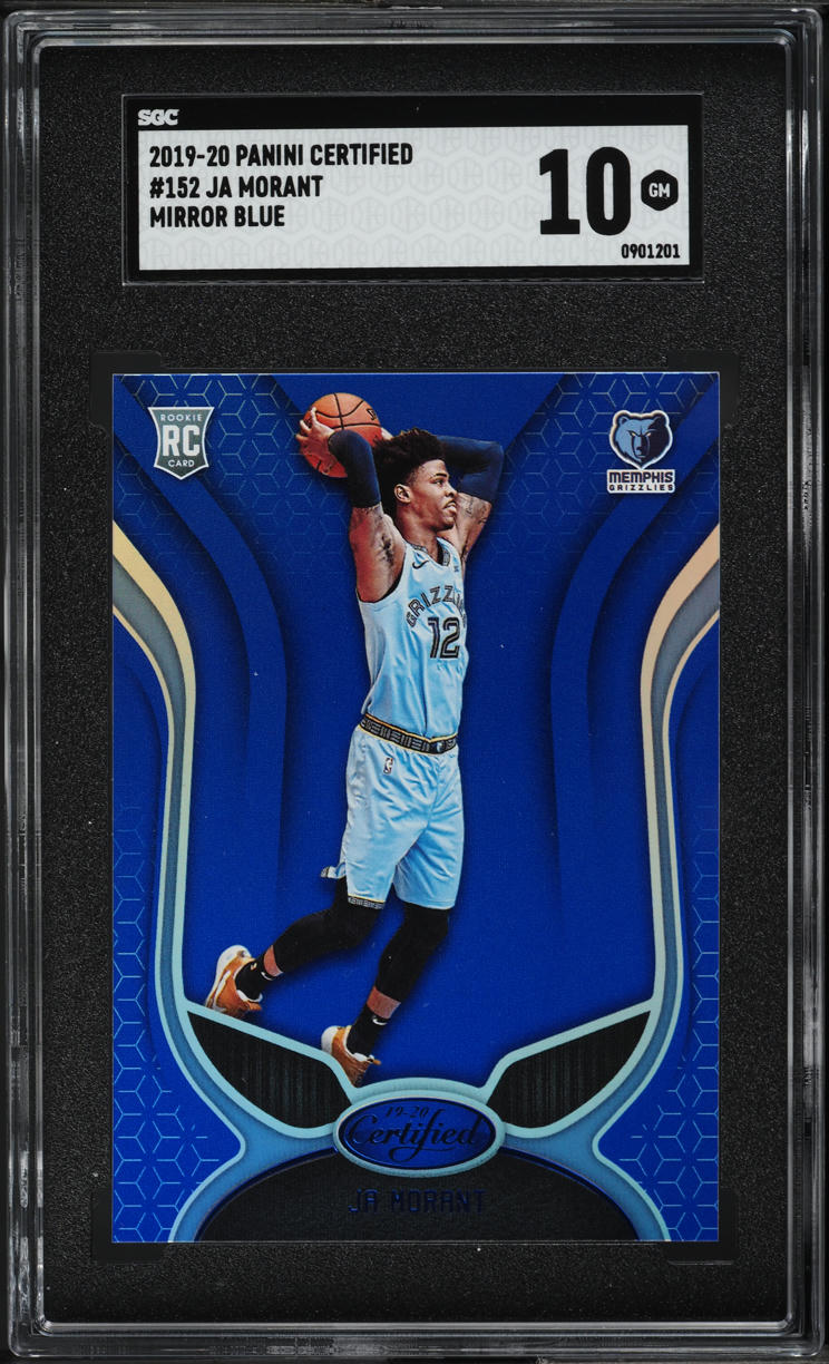 2019 Panini Certified Mirror Blue Ja Morant ROOKIE #152 SGC 10 GEM