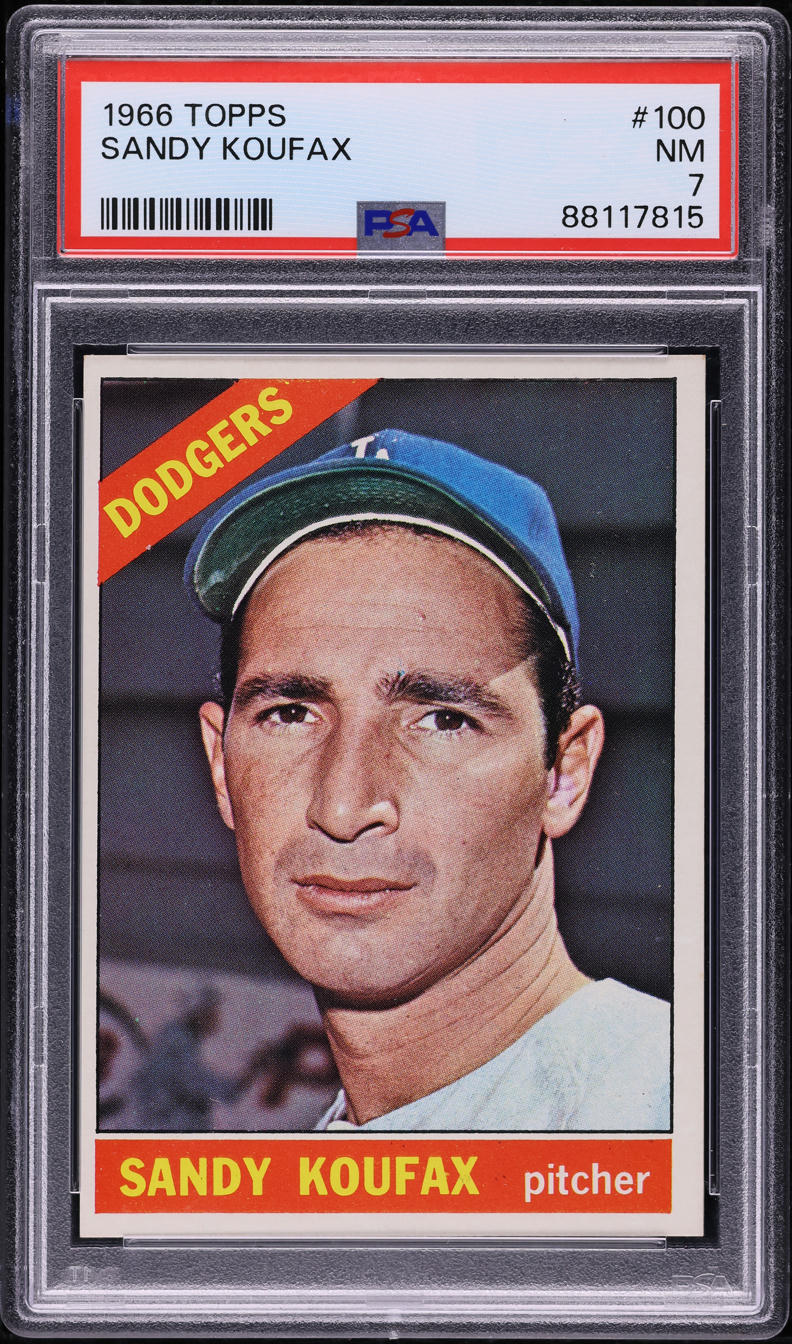 1966 Topps Sandy Koufax #100 PSA 7 NRMT on Fanatics Collect