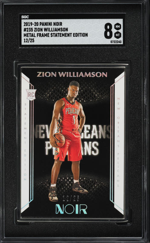 2019 Panini Noir Two Shot Zion Williamson RJ Barrett PATCH /99 #TS