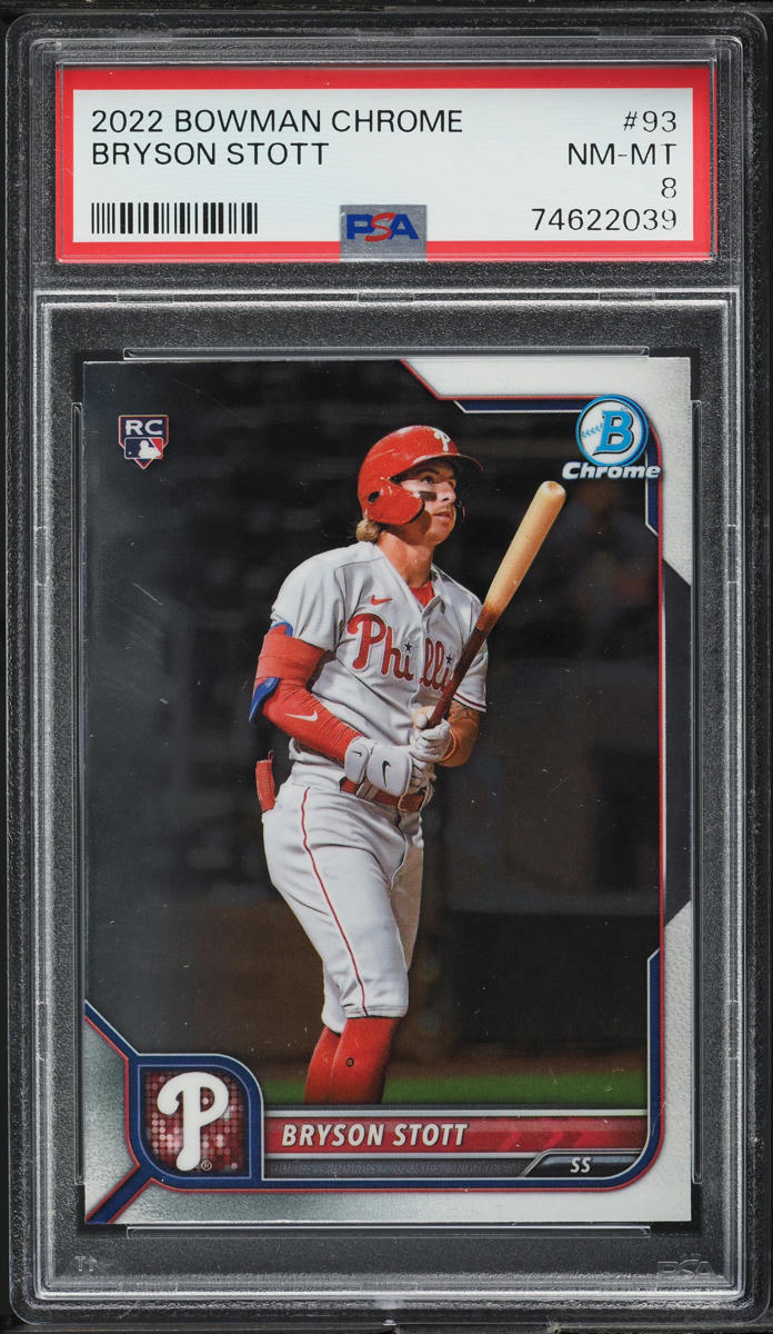 2022 Bowman Chrome Bryson Stott ROOKIE #93 PSA 8 NM-MT
