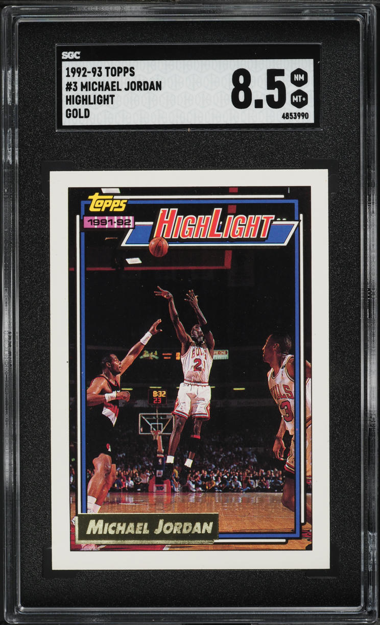 1992 Topps Highlight Gold Michael Jordan #3 SGC 8.5 NM-MT+