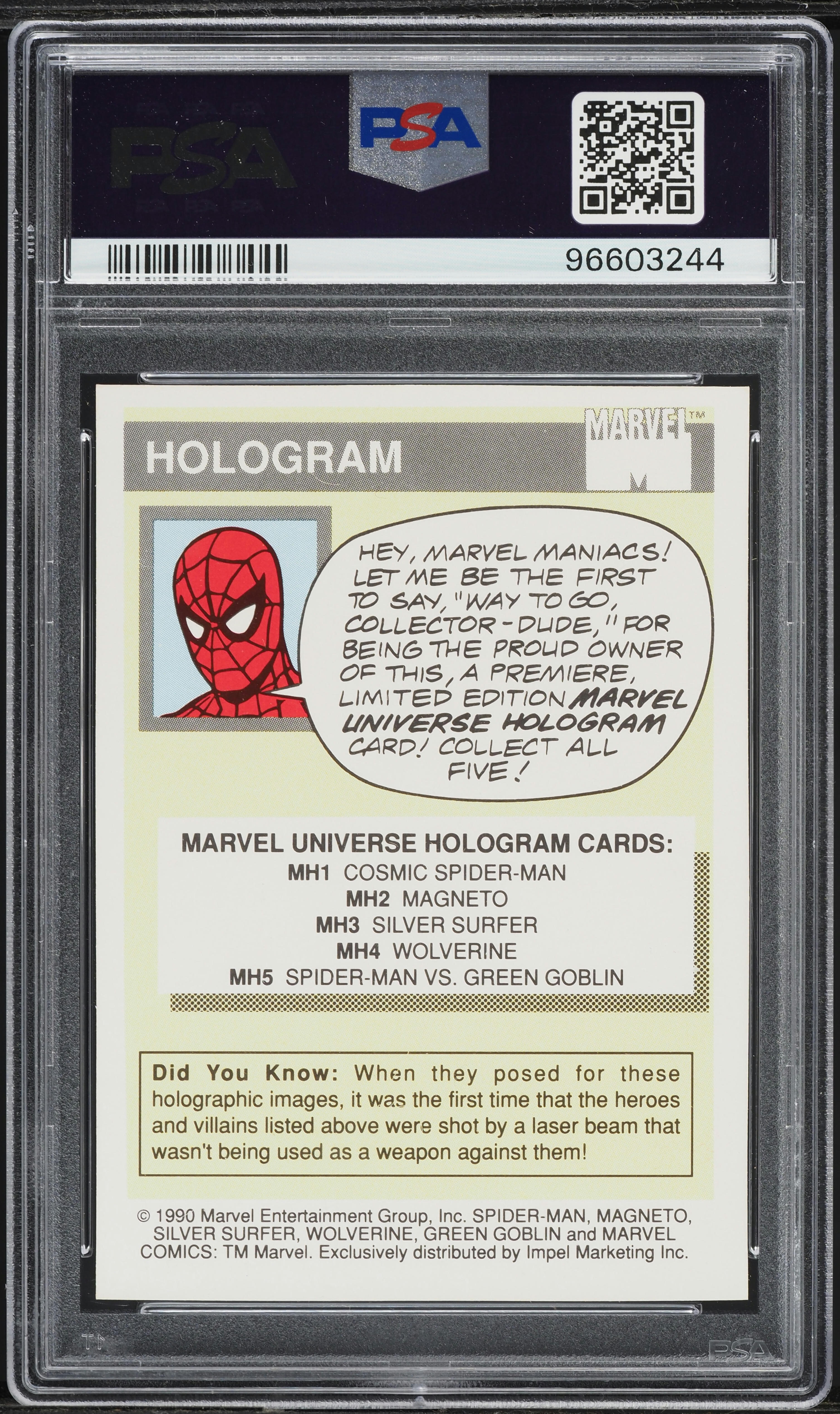 1990 Impel Marvel Universe Hologram Wolverine #MH4 PSA 9 MINT on Fanatics  Collect