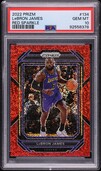 2022 Panini Prizm Red Sparkle LeBron James #134 PSA 10 GEM MINT on