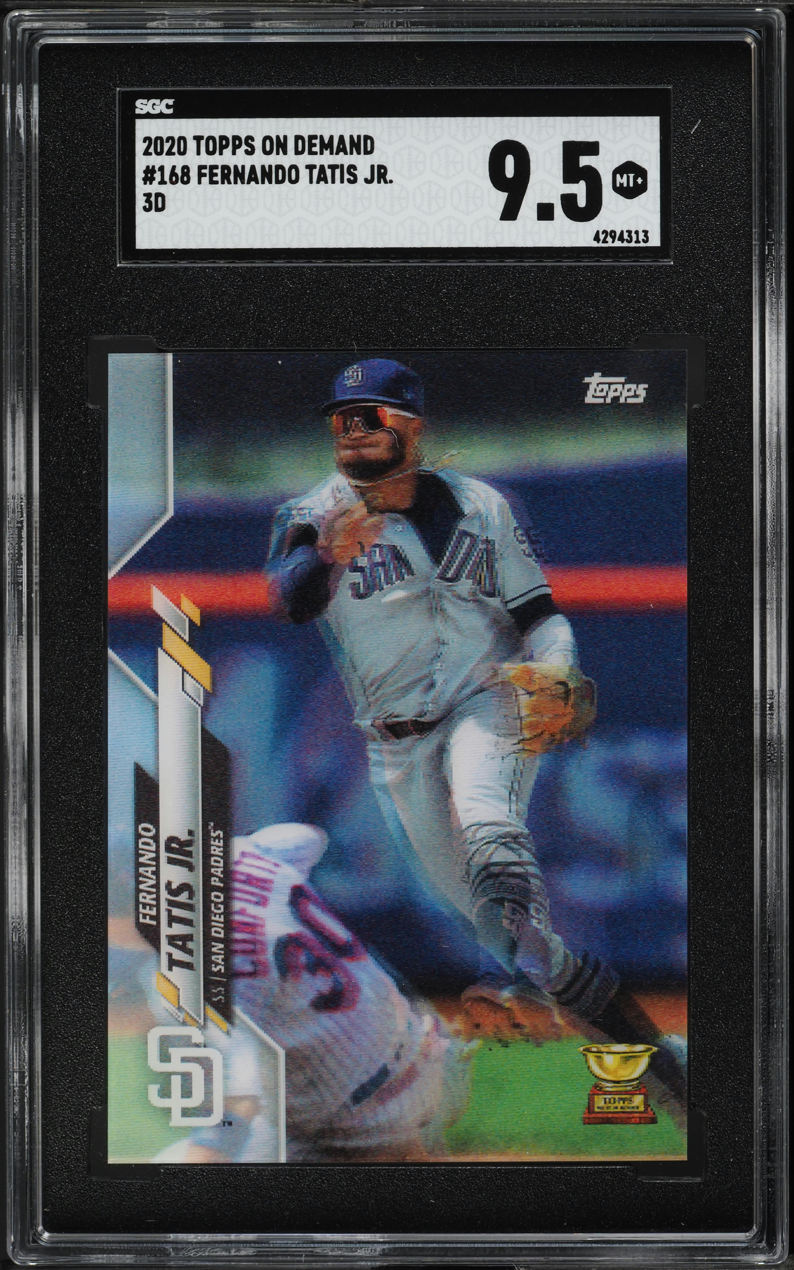 2020 Topps On Demand 3D Fernando Tatis Jr. #168 SGC 9.5 MINT+ on 