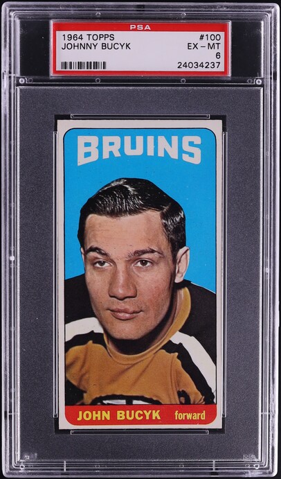 1964 Topps Hockey Johnny Bucyk #100 PSA 6 EXMT