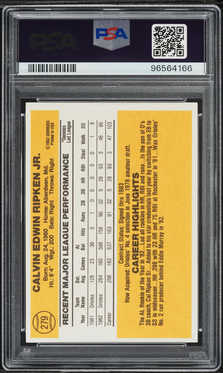 1983 Donruss Cal Ripken Jr. #279 PSA 9 MINT