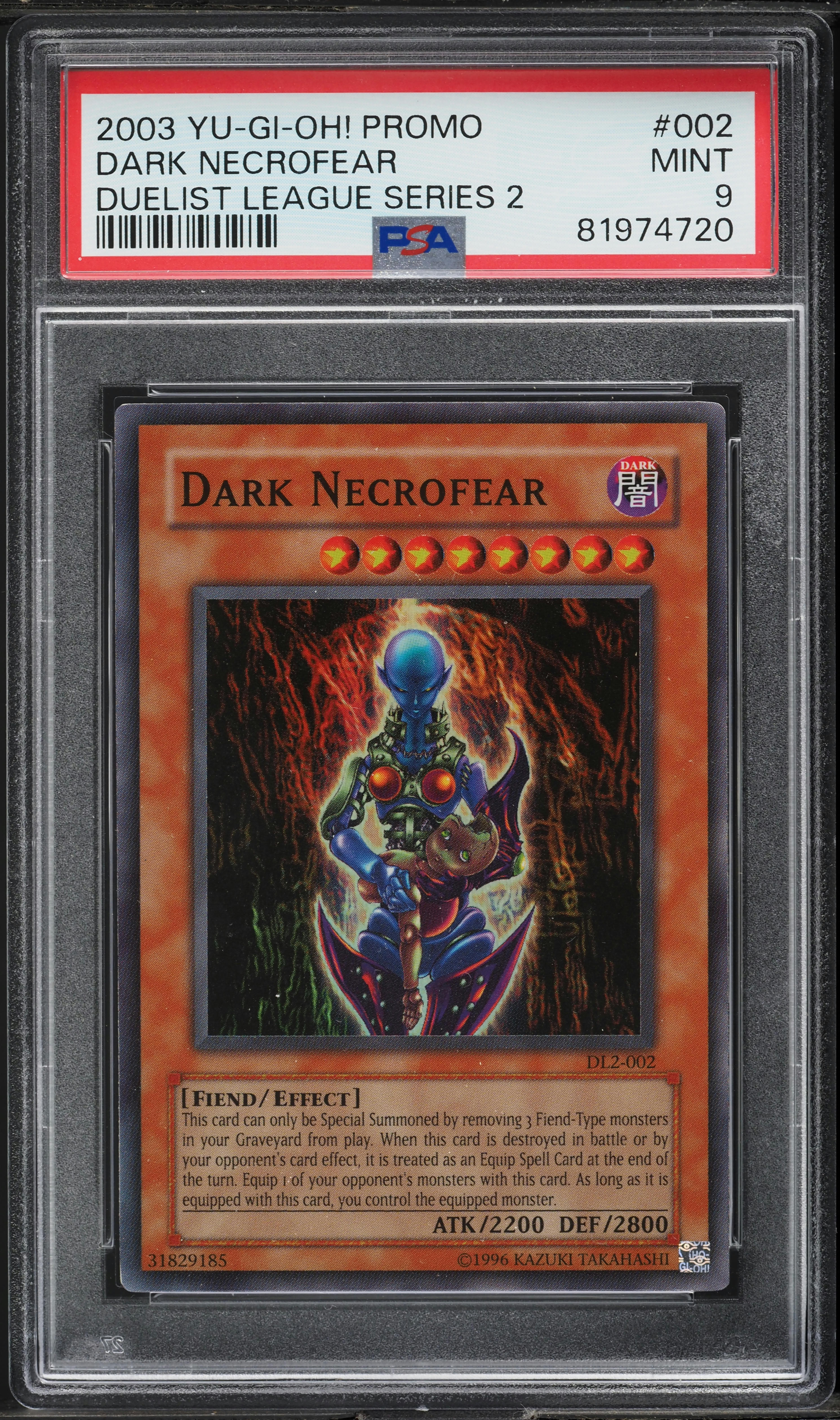 2003 Yu-Gi-Oh! Promo Duelist League Series 2 Dark Necrofear #DL2