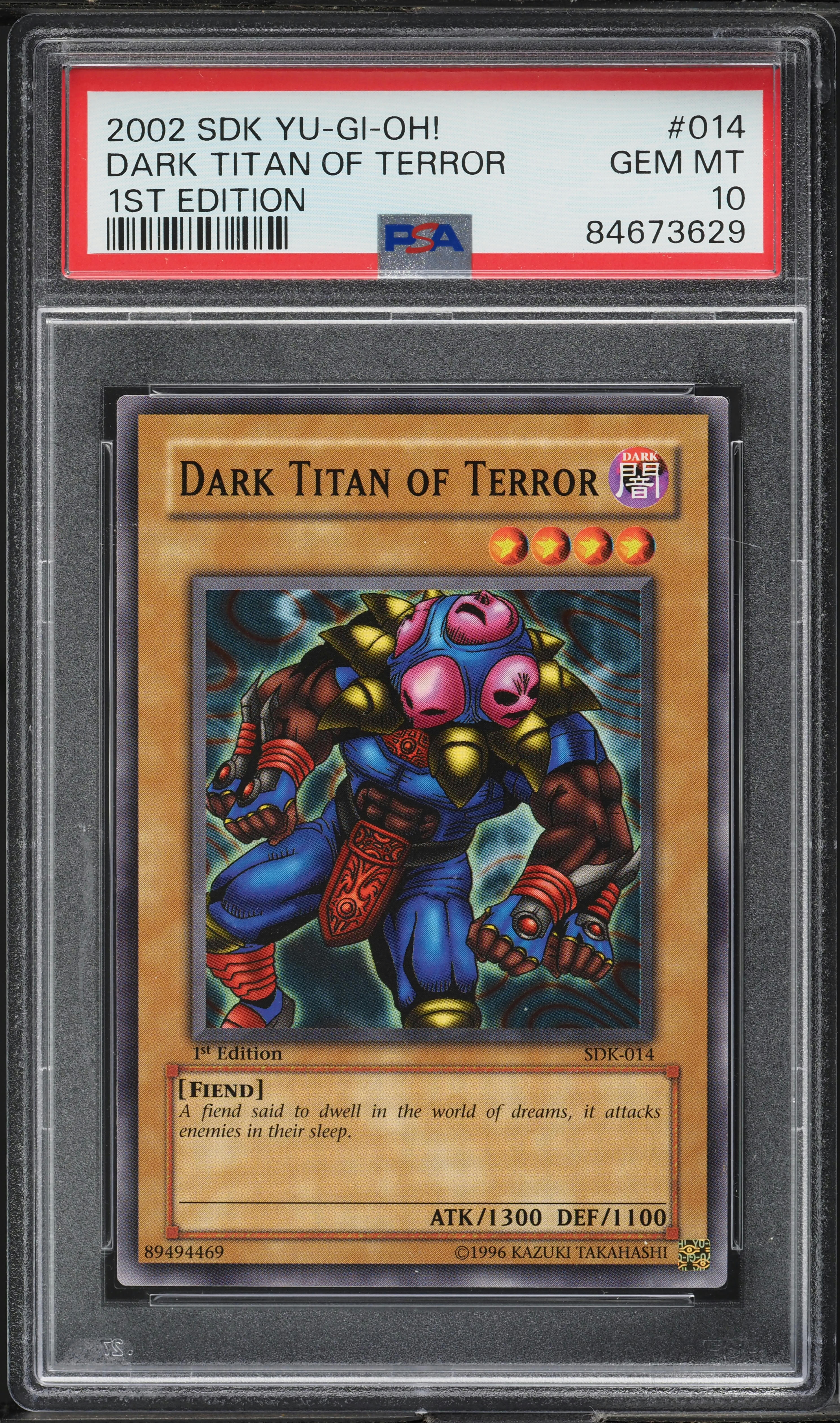 2002 Yu-Gi-Oh Starter Deck Kaiba 1st Ed Dark Titan Of Terror #SDK