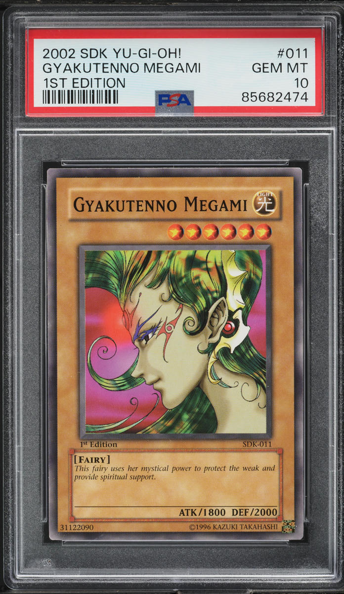 2002 Yu-Gi-Oh Starter Deck Kaiba 1st Edition Gyakutenno Megami #SDK-011 PSA 10 on Fanatics Collect 2002 Yu-Gi-Oh Starter Deck Kaiba 1st Edition Gyakutenno Megami #SDK-011 PSA 10 on Fanatics Collect