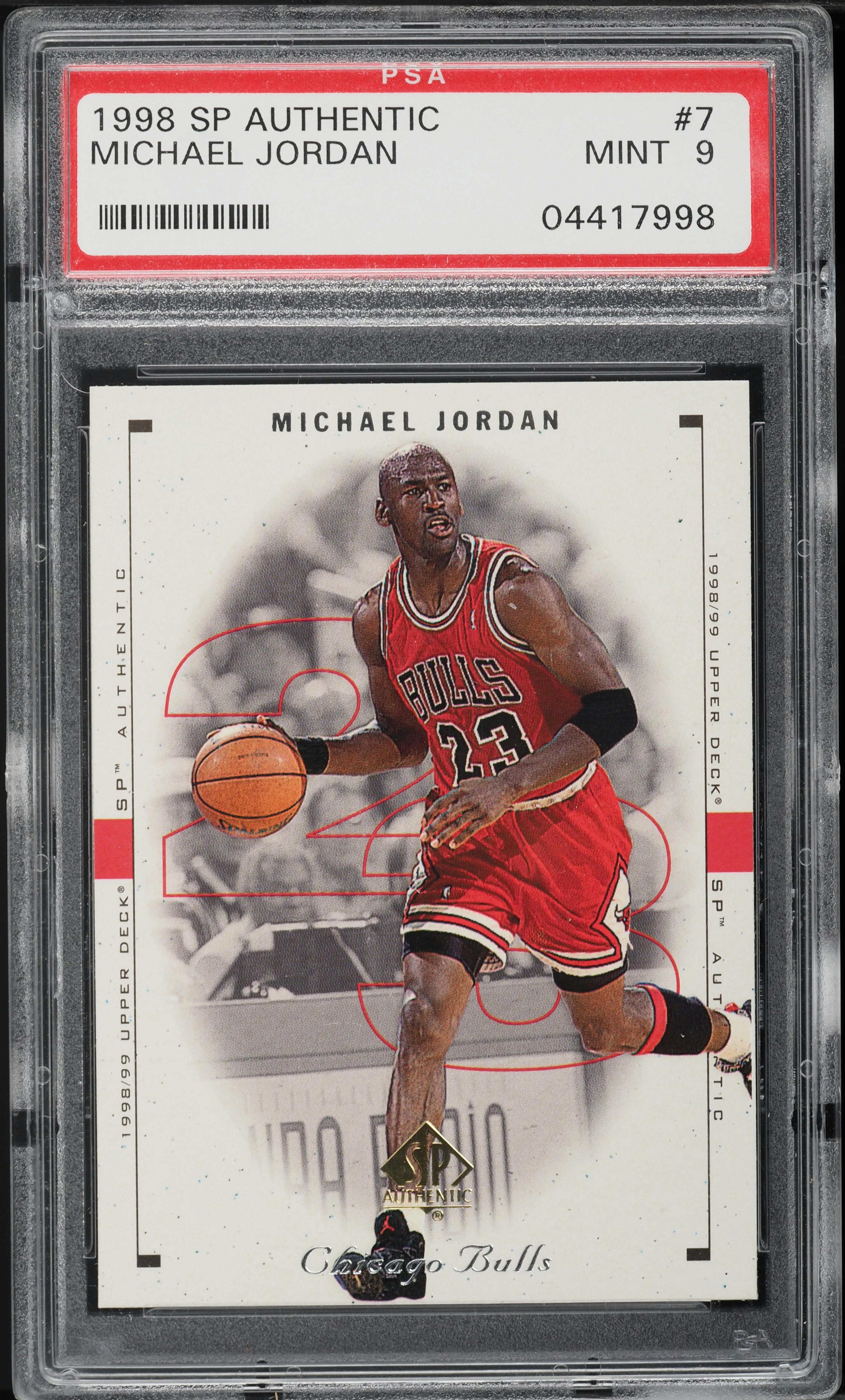 1998 SP Authentic Michael Jordan #7 PSA 9 MINT on Fanatics Collect
