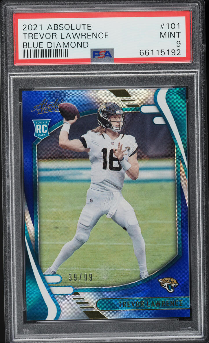 2021 Absolute Blue Diamond Trevor Lawrence ROOKIE /99 #101 PSA 9 MINT