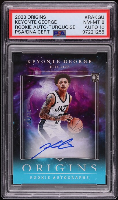 2023 Panini Origins Turquoise Keyonte George ROOKIE AUTO DNA 10