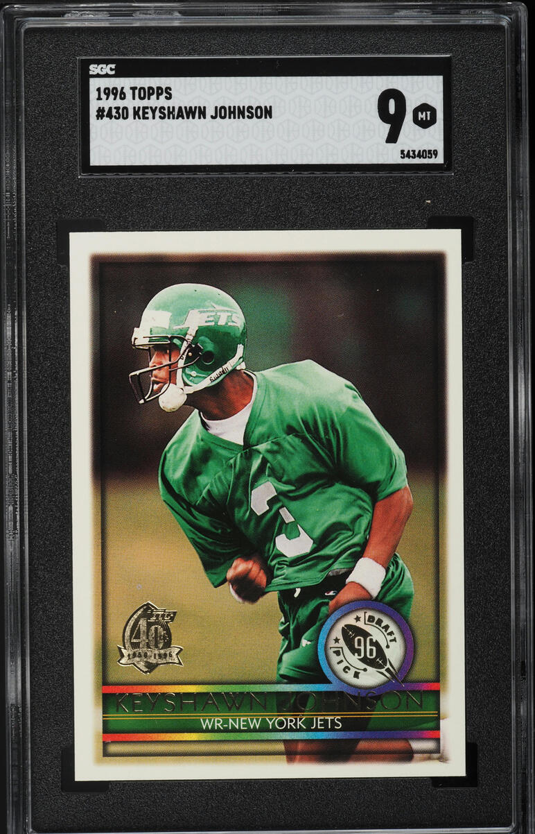 1996 Topps Football Keyshawn Johnson ROOKIE #430 SGC 9 MINT