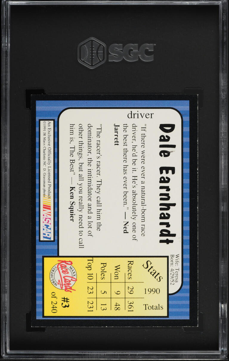 1991 Maxx Dale Earnhardt #3 SGC 8.5 NM-MT+